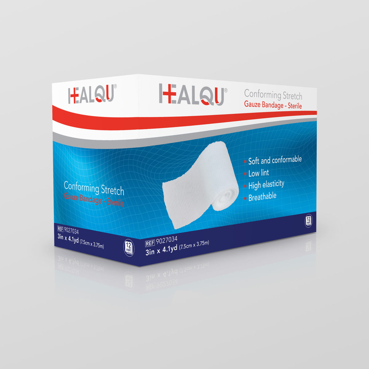HEALQU Conforming Stretch Gauze Bandage - Sterile