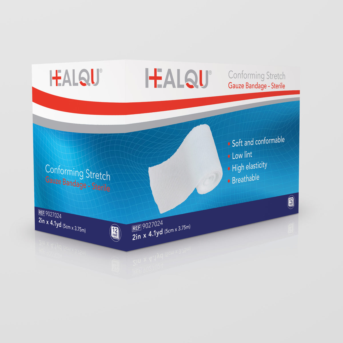 HEALQU Conforming Stretch Gauze Bandage - Sterile