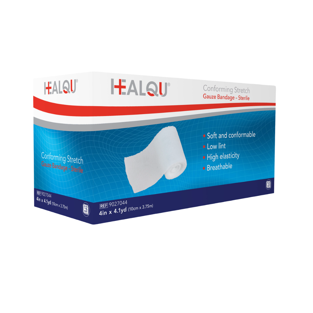 HEALQU Conforming Stretch Gauze Bandage - Sterile