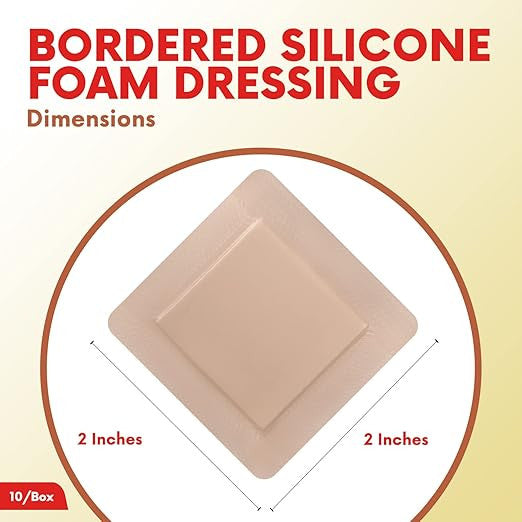 HEALQU Bordered Silicone Foam Dressing