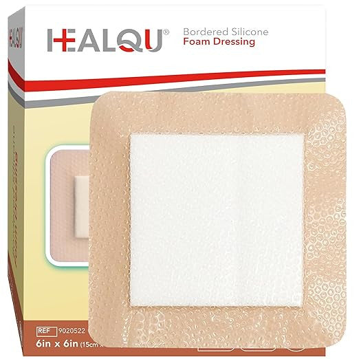 HEALQU Bordered Silicone Foam Dressing