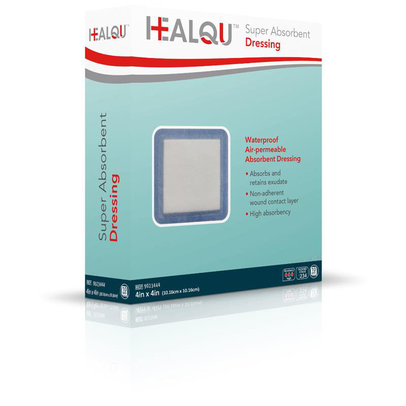HEALQU Super Absorbent Silicone Adhesive Dressing