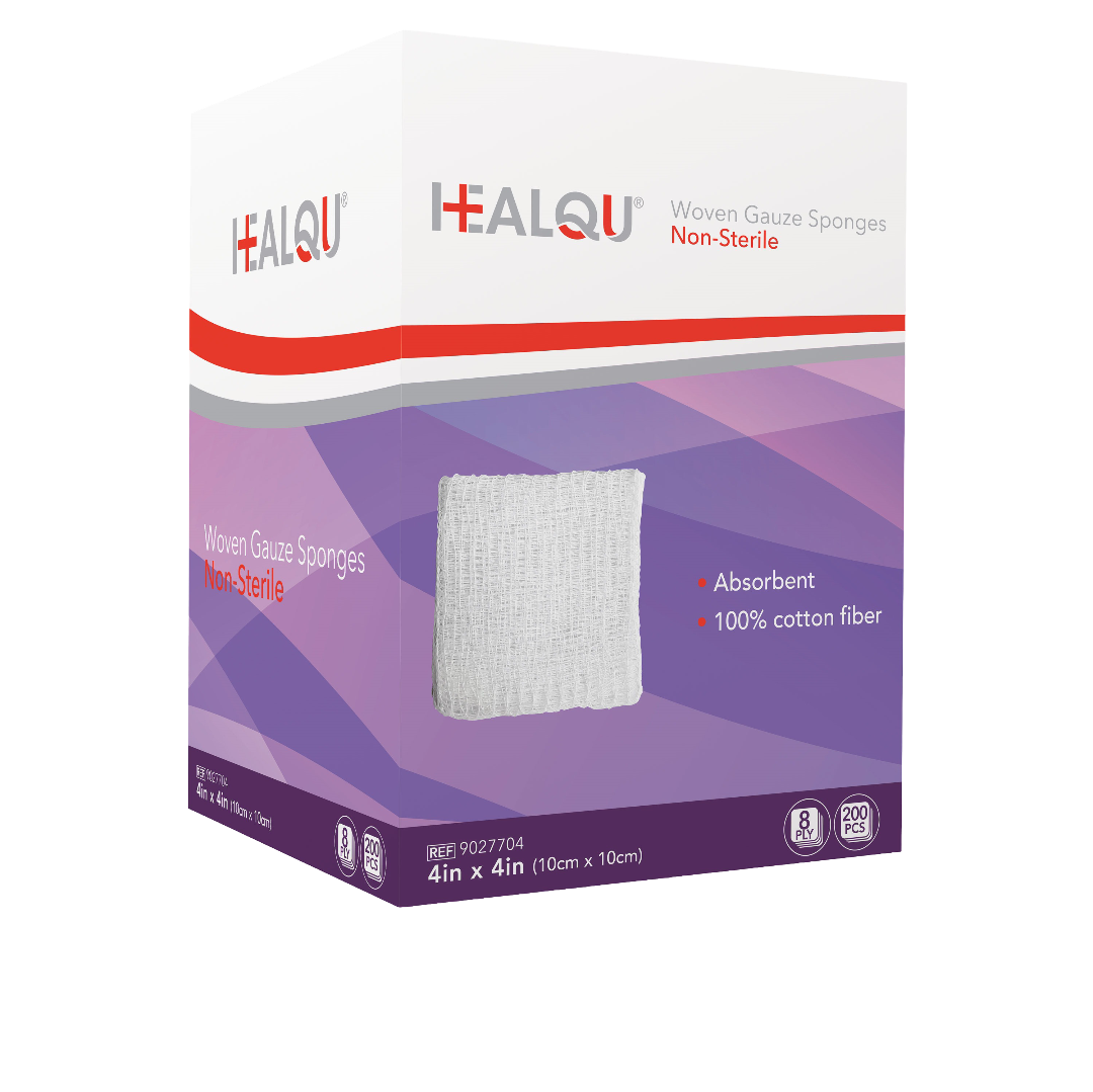 HEALQU Woven Gauze Sponges - Non-Sterile